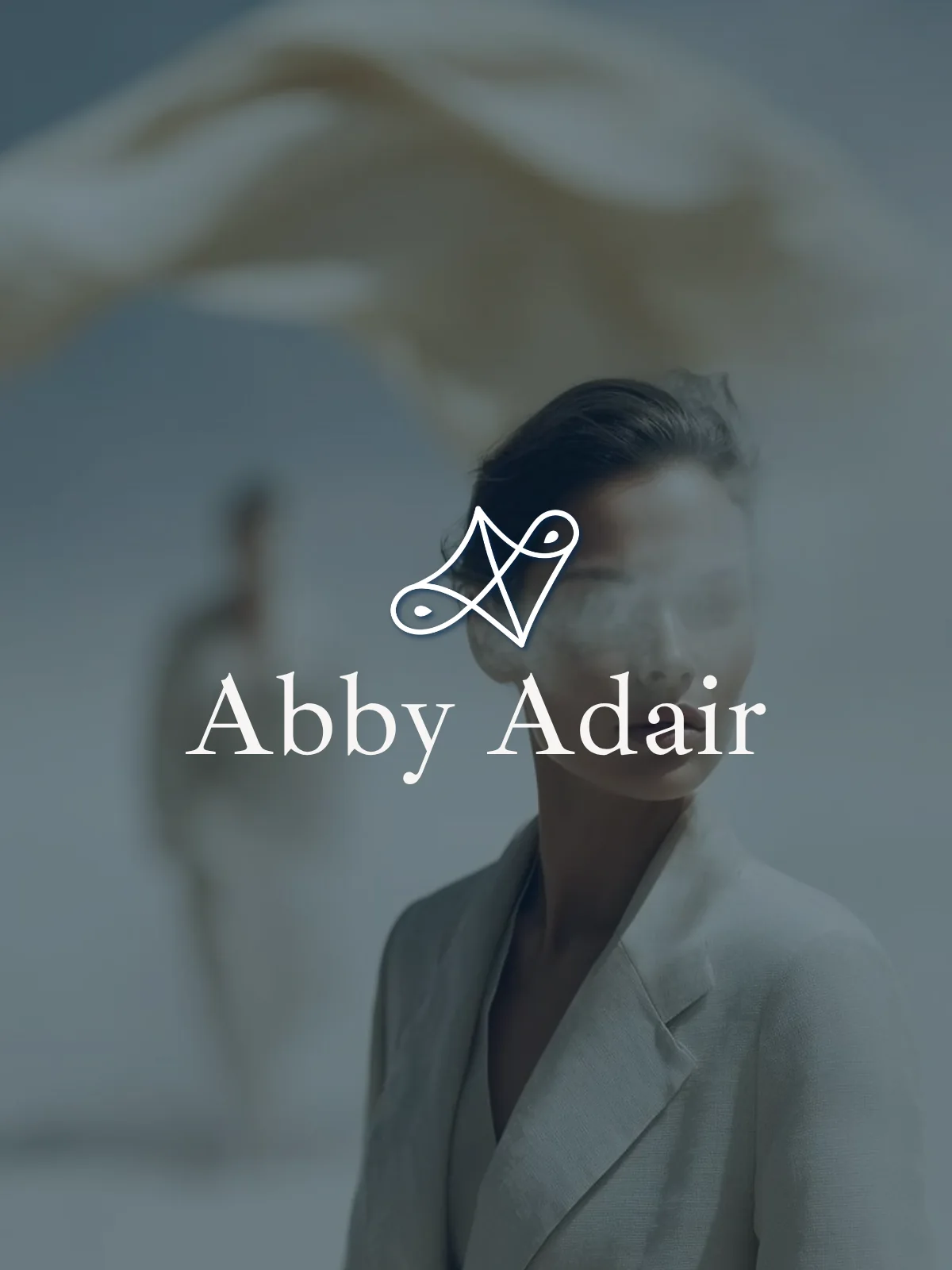 Abby Adair Reinhard brand identity portrait and wordmark