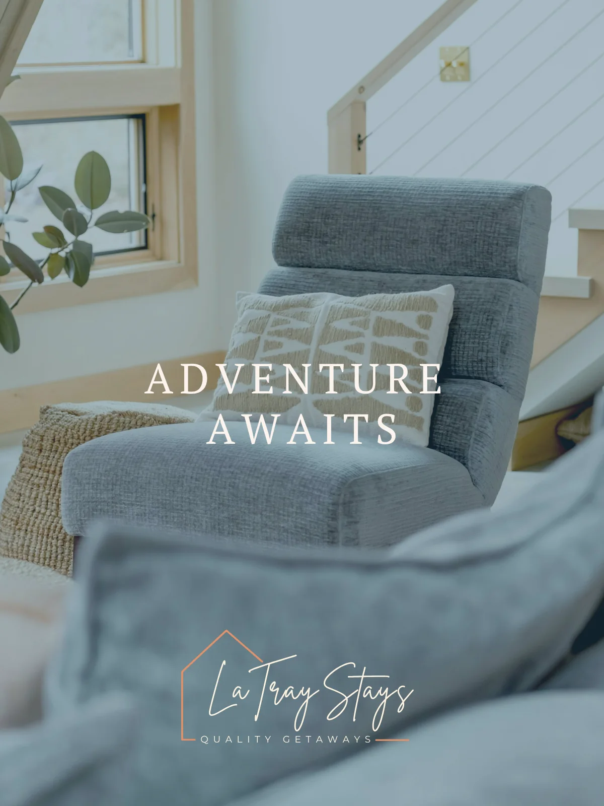 LaTray Stays guest experience and amenities graphic