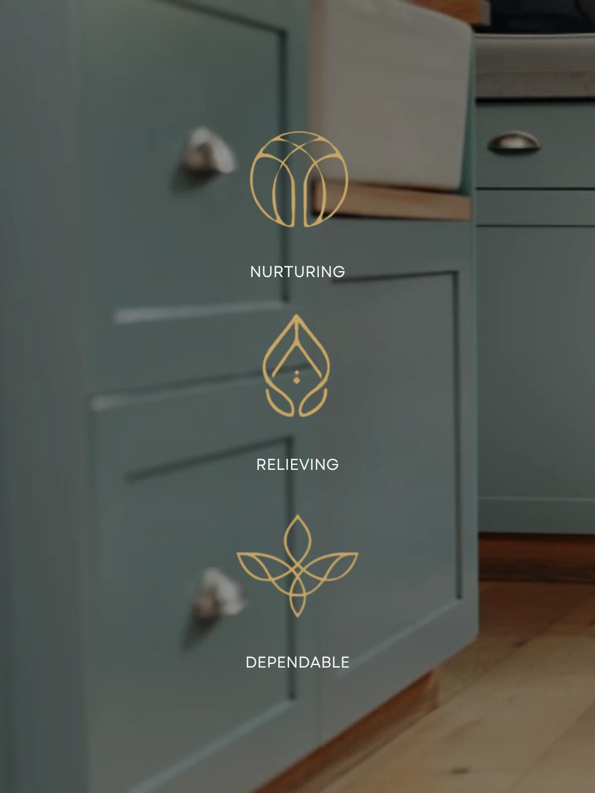 Minty Care Connections nurturing, relieving, and dependable brand values