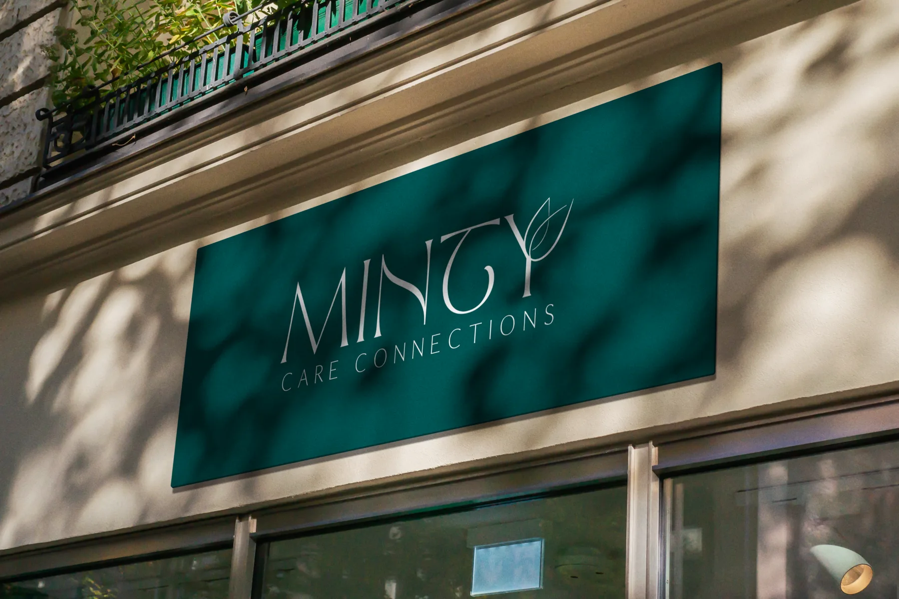 Minty Care Connections exterior brand signage