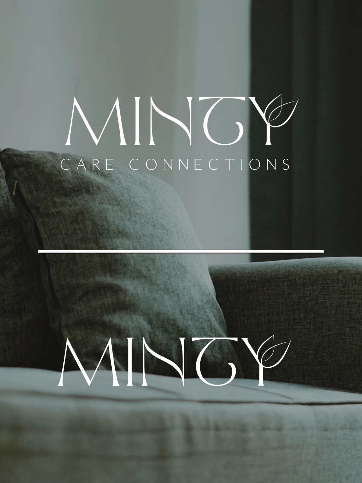 Minty Care Connections primary and secondary wordmark study